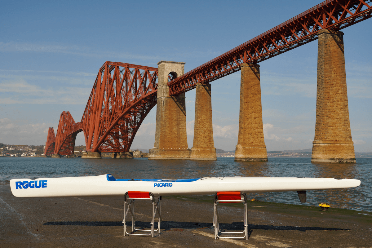 Pícaro with Forth Rail Bridge behind